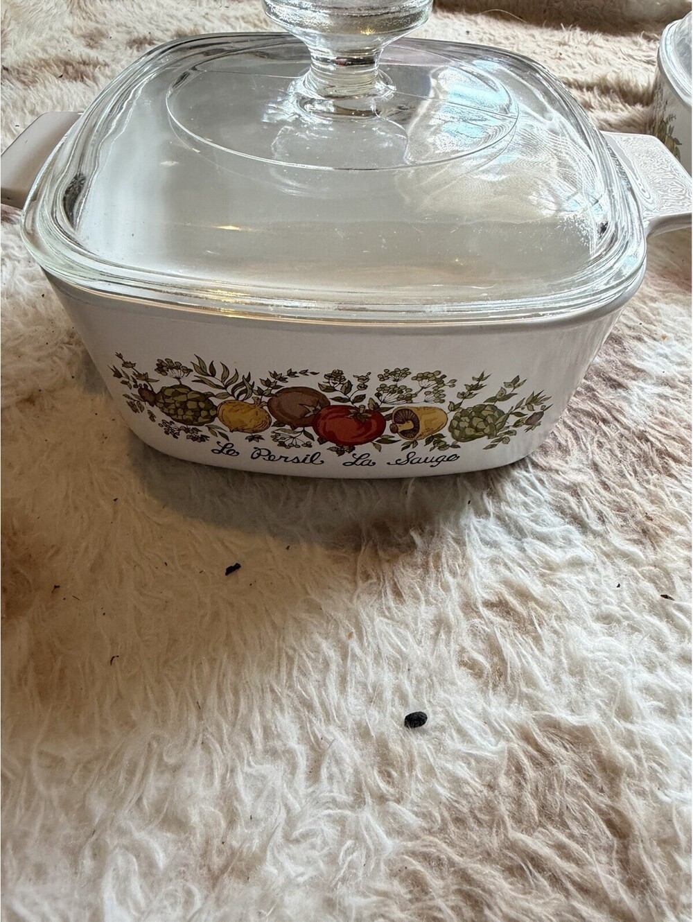 Corning Ware Spice Of Life L’Echalote A-1-B Casserole Dish w/ Pyrex Lid 1 Quart